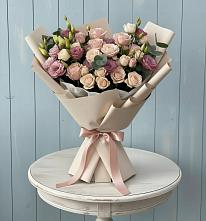 Букет цветов из:  Розы и Лизиантусы в Тоцкое Второе