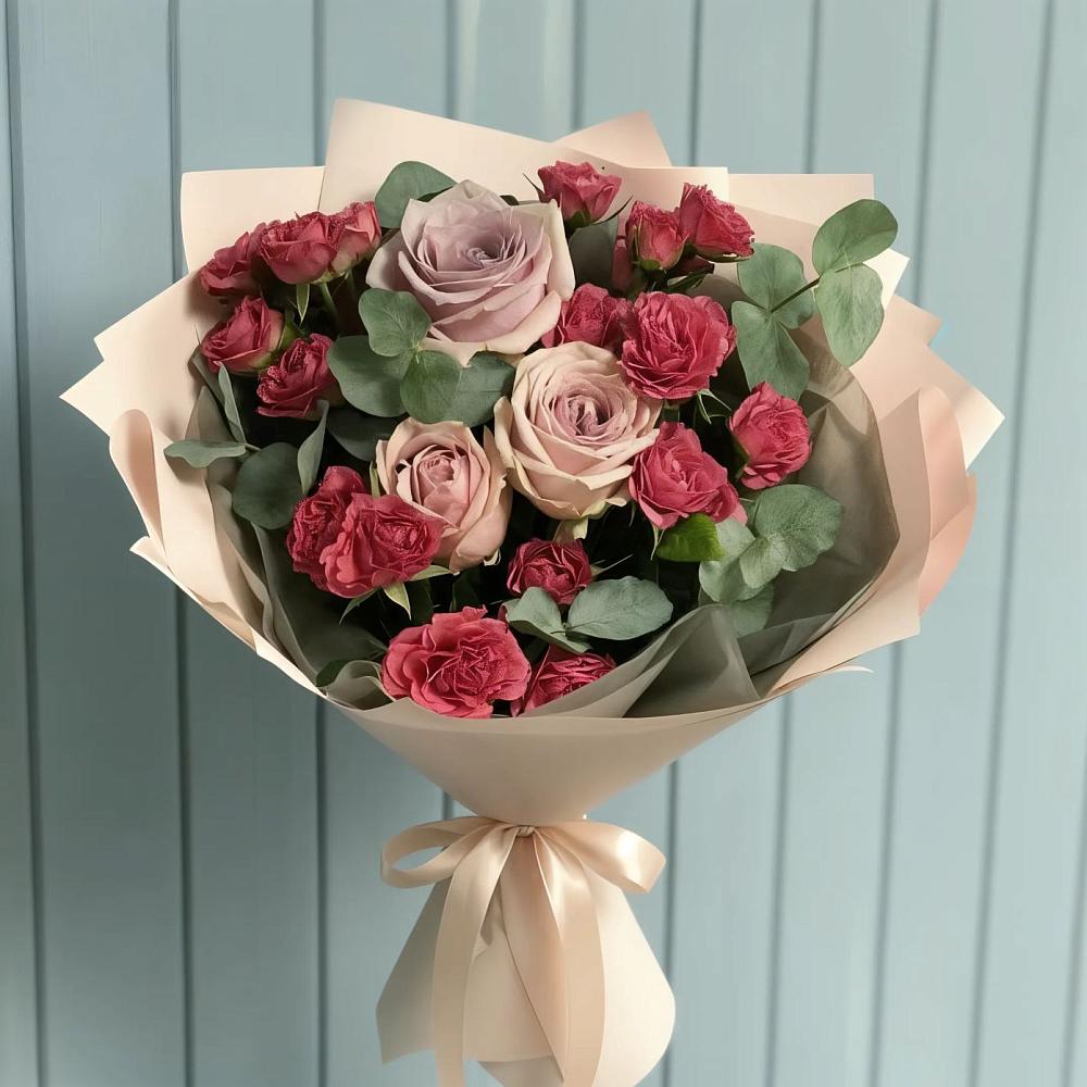 Букет цветов из: Гвоздики и Розы в Тоцкое Второе