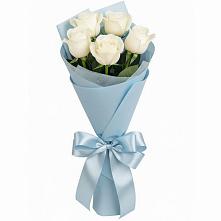 Букет 5 Белых роз Проуд в Тоцкое Второе
