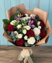 Букет цветов из:  Розы и Альстромерии в Тоцкое Второе