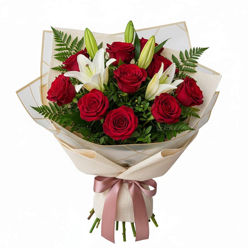 Букет цветов из: Лилии и Розы в Тоцкое Второе