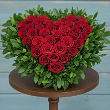 Цветочная композиция из Розы в виде сердца в Тоцкое Второе