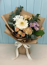 Букет цветов из:  Герберы и Хризантемы в Тоцкое Второе
