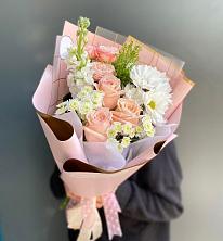 Букет цветов из:  Хризантемы и Розы в Тоцкое Второе