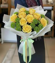 Букет цветов из:  Хризантемы и Розы в Тоцкое Второе