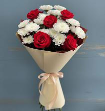 Букет цветов из:  Розы и Хризантемы в Тоцкое Второе