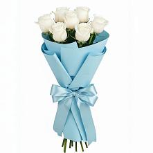 Букет 7 белых роз Проуд в Тоцкое Второе