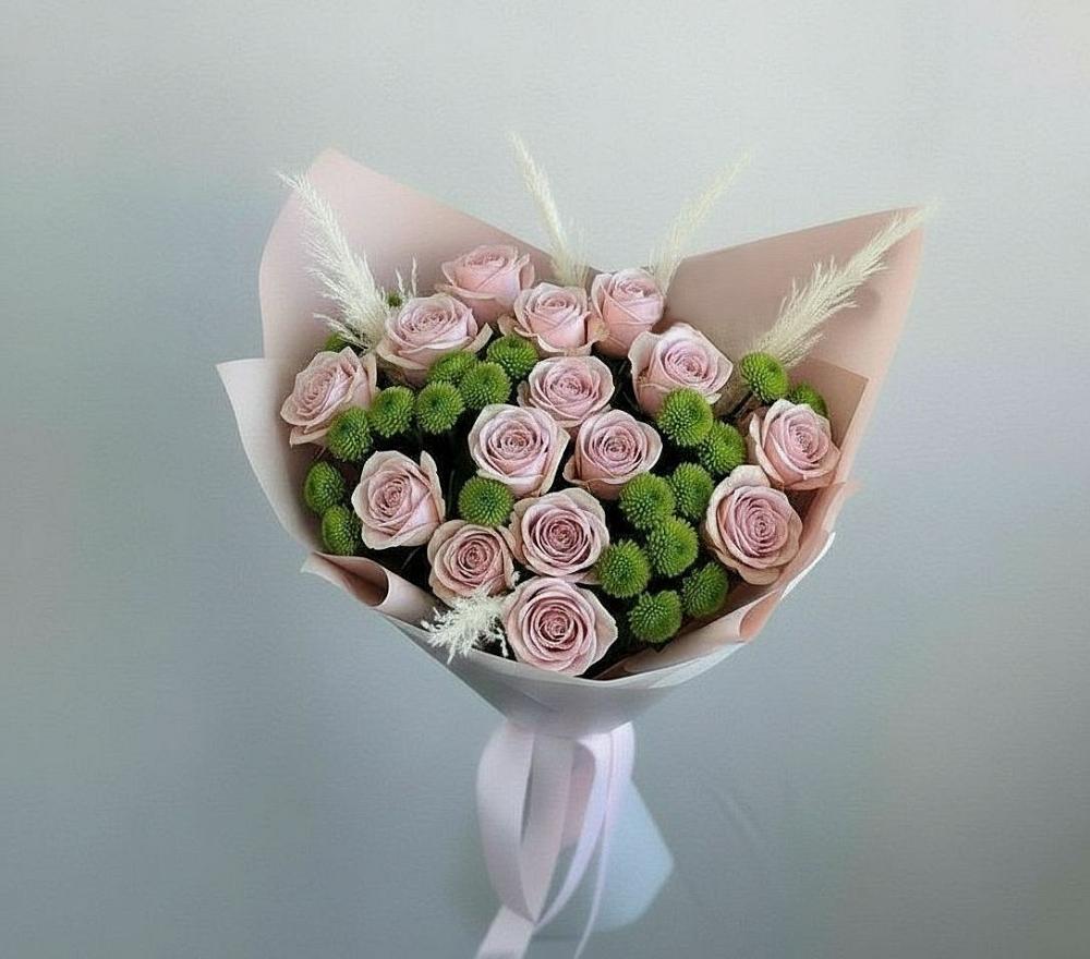 Букет цветов из: Розы и Хризантемы в Тоцкое Второе