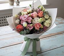 Букет цветов из:  Розы, Лизиантусы и Гвоздики #REPLACE_PRED# Тоцкое Второе