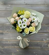 Букет цветов из:  Альстромерии, Розы и Хризантемы #REPLACE_PRED# Тоцкое Второе